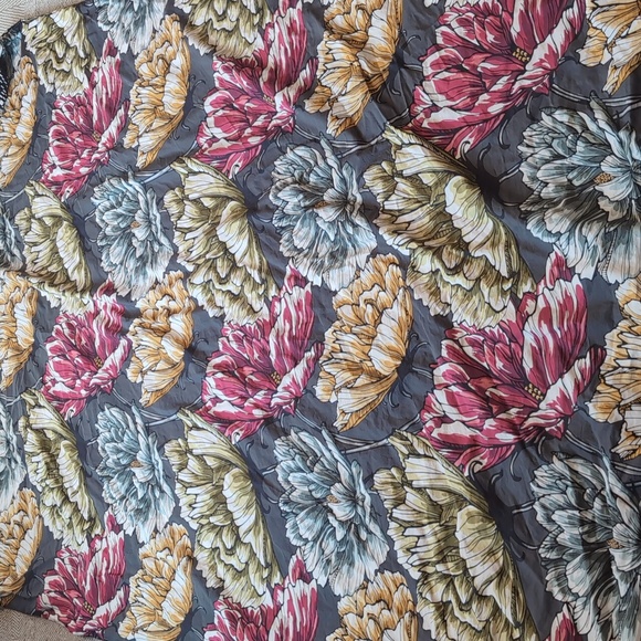 Bar III Reversible Tulip Floral Multicolor Cotton Duvet Comforter Cover Twin - Picture 3 of 8